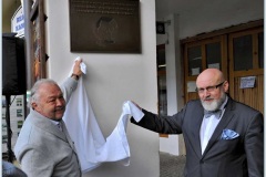 starosta Mělníka Ctirad Mikeš a zakladatel Společnosti Vlasty Buriana Pavel Holík